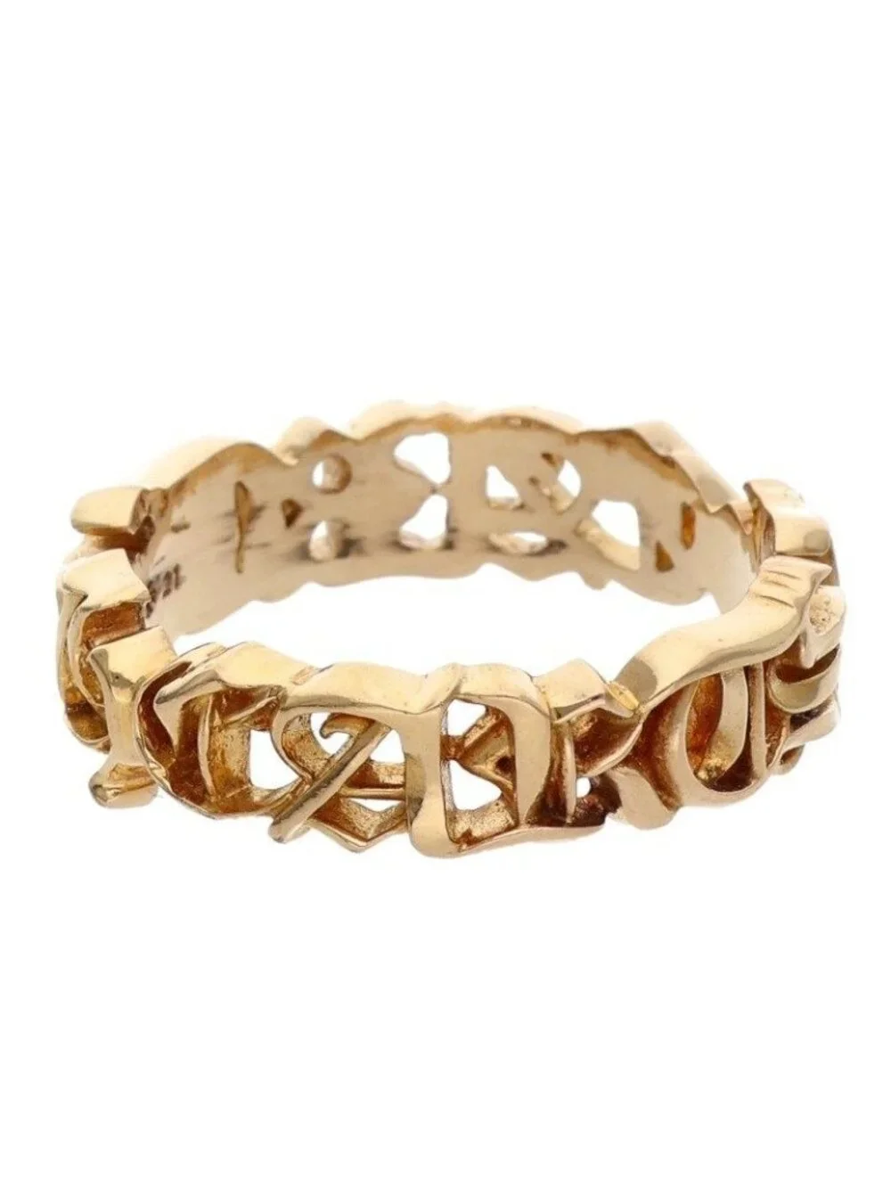 Chrome Hearts 22k Script Band Gold Ring
